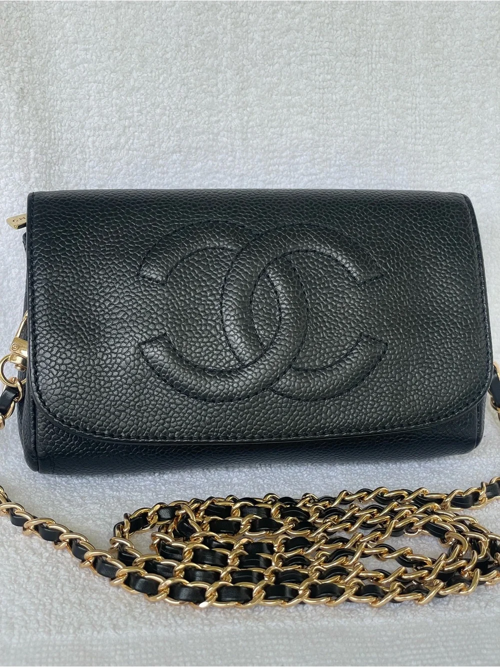 💥Auth. CHANEL  BLACK  MINI POUCH BAG.